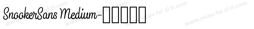 SnookerSans Medium字体转换